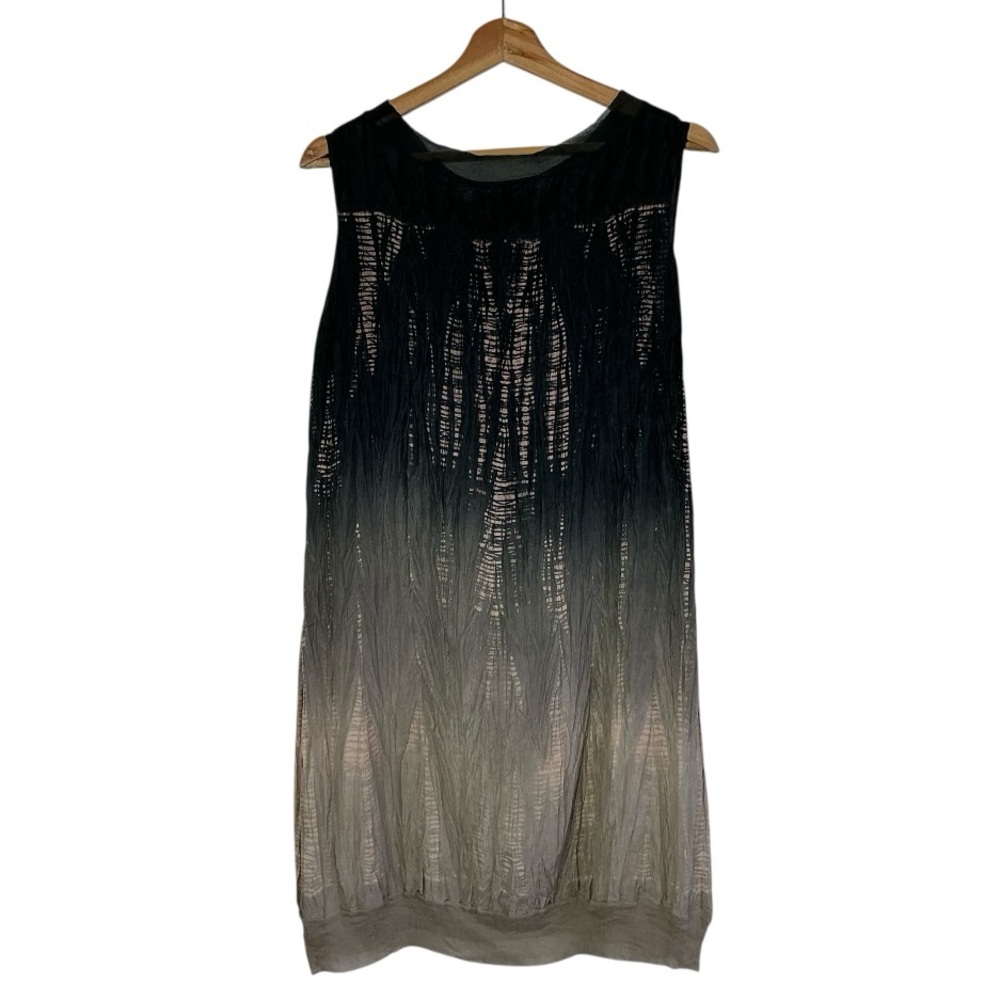 Viviana Uchitel Sleeveless Tunic Dress Ombré Print 100% Silk Sz 3 (Large)
